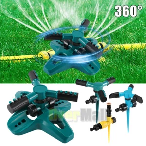Garden Lawn Sprinkler 360°Auto Spray Grass Watering Irrigation System Patio Yard - Picture 1 of 75