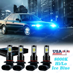 8000K blue LED Headlight Bulbs For Acura Integra 1994-2001 High Low Beam Qty 4 - Picture 1 of 11