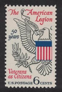Scott 1369- American Legion- Veterans, Eagle- MNH 6c 1969- unused mint stamp