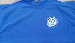 2 sided GRACIE MMA FIGHTER Jiu Jitsu FC MMA BJJ CHAMPIONSHIP T shirt 2 sided - Picture 1 of 2