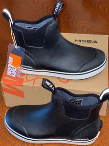 NEW HISEA WOMENS ANKLE RUBBER RAIN BOOTS DECK FISHING GARDENING SIZE US 6/UK 5 - Picture 1 of 8