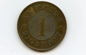 Dinamarca 1 Habilidad 1869 XF Estado!!! - Imagen 1 de 1