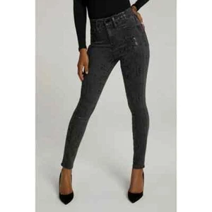 Good American Jeans Good Cintura Serpiente Delgados Elastizados Negros MUJER TALLA 2/26 NUEVOS CON ETIQUETAS - Imagen 1 de 12