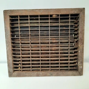 Cast Iron Floor Vent Register Air Grate Return 13 x 15 Salvaged Antique - Picture 1 of 8