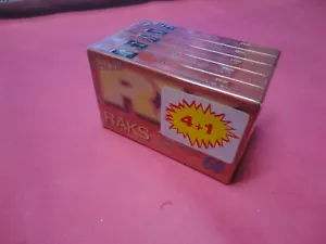 RAKS RX 60 LOTTO DI 5 IN UN UNICO PACCHETTO NOS CASSETTE AUDIO BIANCO NUOVO SIGILLATO - Foto 1 di 5