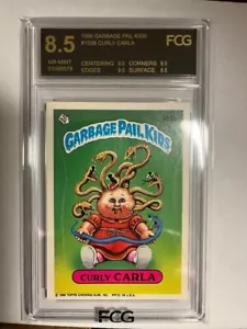 1986 Garbage Pail Kids Series 3 CURLY CARLA GPK FORENSIC CARD GRADING 8.5 103b - Bild 1 von 2