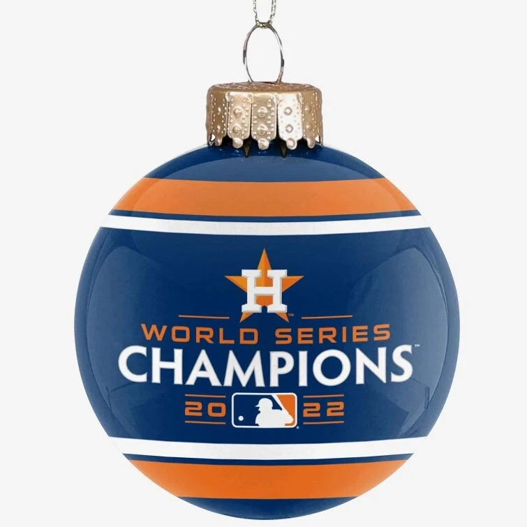 Houston Astros 2022 World Series Champions Glass Ball Christmas Ornament Foco - Image 1 of 1