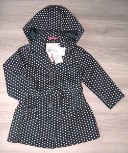 BNWT GIRLS NEXT SMART POLKA DOT TRENCH COAT JACKET 3-4 YRS NEW SUMMER WEDDING  - Picture 1 of 12
