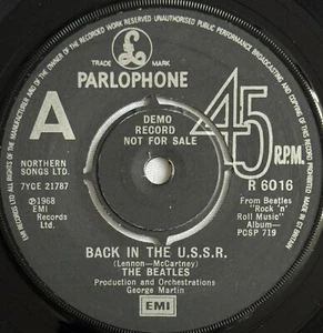 THE BEATLES -Back In The U.S.S.R.- Very Rare Original UK Promo 7” (Vinyl Record) - Picture 1 of 4