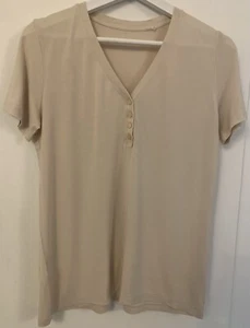 Beiges Damen T-Shirt in Gr. M-38 von Schiesser - Bild 1 von 8