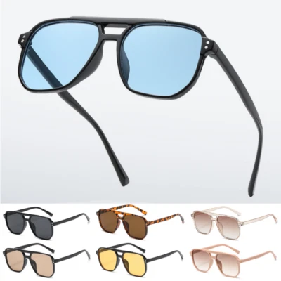 Vintage Retro 70s Sunglasses Women Men Classic Large Square Frame Shades Glasses