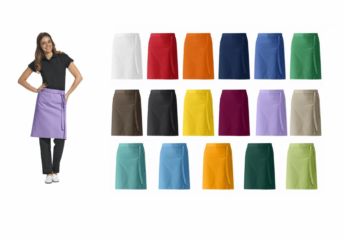 TopTie Kellnerschürze Mit 3 Taschen - Baumwollmix, Verstellbar, 2er Set