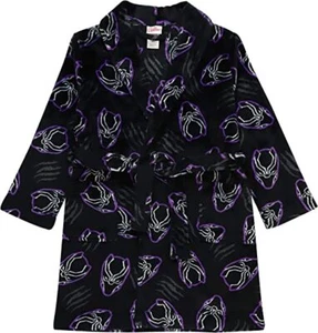 Avengers Black Panther Boys' Panther King Bathrobe Size 4, 6, 8, 10 - Picture 1 of 1