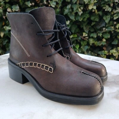 Botas al tobillo Smack USA de tacón alto para mujer talla 7 marrón oscuro Foto 1 de 4