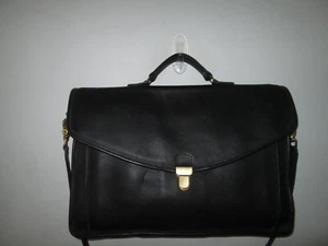 Maletín Morgan de cuero negro COACH de colección con cierre Touchlock de latón; #5267 *EE. UU. - Imagen 1 de 8