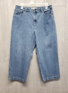 Croft & Barrow Jeans Womens 14 Capri Stretch 32x22 High Rise Blue Denim - Picture 1 of 13