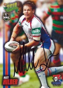 Signed 2010 NEWCASTLE KNIGHTS NRL Card MATT HILDER - Picture 1 of 1