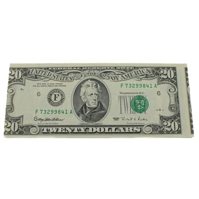 1995 $20 United States Currency Note Obverse Misaligned Printing Error #C753-7 - Image 1 of 4