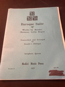 Handel, Rameau, Lully etc. Baroque Suite Saxophone Quartet Medici Music Book - Picture 1 of 3