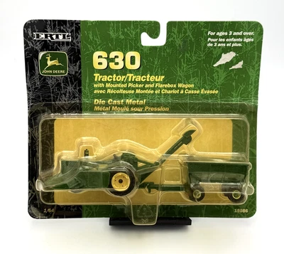 ERTL - John Deere 630 Tractor Picker and Flarebox Wagon - 1:64 Scale - Image 1 of 3