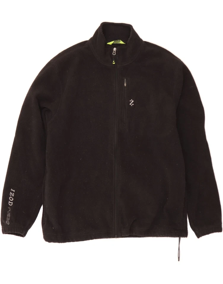 IZOD Mens Fleece Jacket UK 40 Large Black Polyester BG06 - Image 1 of 4