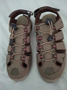 Sandali stile Eddie Bauer Keen scarpe outdoor marrone flessibile 8 1/2 W - Foto 1 di 7