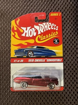 Chevelle Convertible #1/30 Serie 2 1970 Rojo Spectraflame Hot Wheels Classics Foto 1 de 3