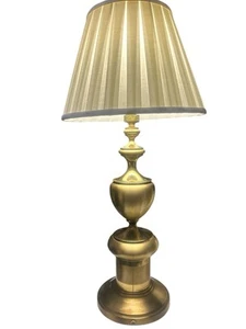Vintage Large Sized Brass table Lamp 72cms  Tall Inc Creamy White Shade - Picture 1 of 5