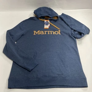 Sudadera con capucha Marmot XXL azul jaspeado sudadera con capucha para hombre nueva - Imagen 1 de 8