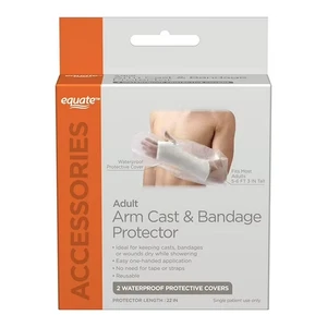 Equate Arm Cast and Bandage Protector 2pk - Adult (22 in) Reusable/Waterproof - Imagen 1 de 1