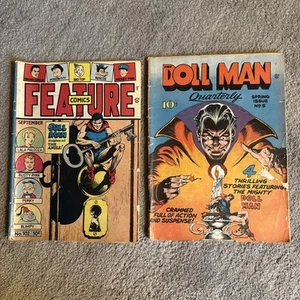 Doll Man Quarterly #5 1943 y cómics #102 1946 lote de 2 - Imagen 1 de 24