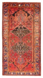 Traditional Vintage Hand-Knotted Carpet 4'2" x 8'2" Wool Area Rug - Picture 1 of 9
