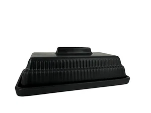 Thyme & Table Stoneware Black Butter Dish - Picture 1 of 5