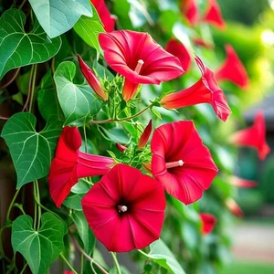 Rote Ipomoea Kletterrebe 100 Samen zum Pflanzen - Bild 1 von 3