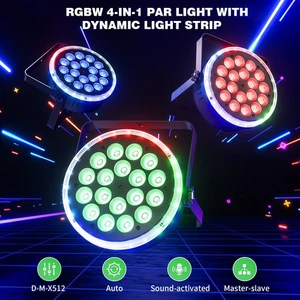 180W PAR Lights RGBW 18LED Stage Lighting DJ Disco Party Club Show Light DMX - Picture 1 of 20