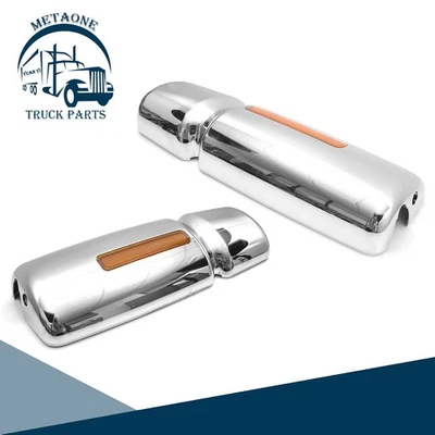 Door Mirror Covers Pair w/Turn Signal Light For International Workstar 7400 7600 Foto 1 de 4