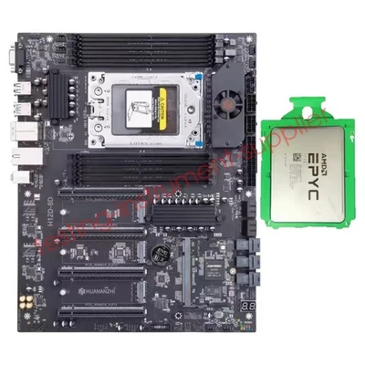 AMD EPYC 7F32+SouthChina H12D-8D 3.7-3.9GHZ 8 cores 16 threads motherboard+CPU - Image 1 of 4