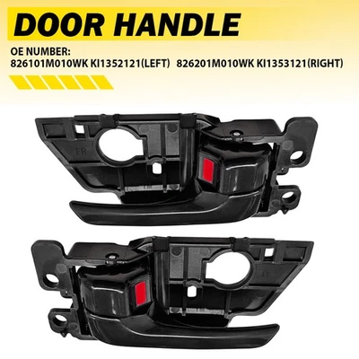 2PCS Left & Right Interior Door Handle Black for Kia Forte Sedan 2010-2013 - Image 1 of 4