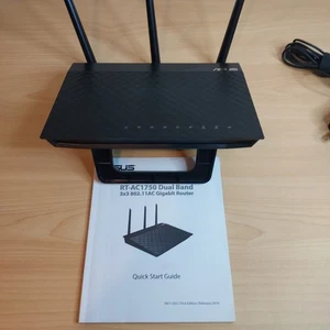 ASUS RT-AC1750 Dual Band 3x3 AC1750 802.11AC Gigabit Wireless Router TESTED - Picture 1 of 4