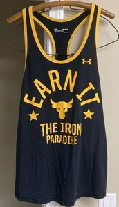 Canotta Under Armour Project Rock Earn It The Iron Paradise da uomo XLarge No Bull - Foto 1 di 4