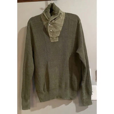 Polo Ralph Lauren Suéter Mantón Cuello Vintage Militar Oliva Pullover Grande Foto 1 de 4