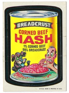 1973 Topps Wacky Packages 1st Series BREADCRUST CORNED BEEF HASH white back ex+ - Picture 1 of 1