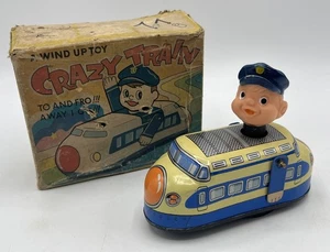 CRAZY TRAIN - Mechanisches Spielzeug Wind-up Toy YONE Nr. 2164 Japan 1950/60 - BE+ - Bild 1 von 9