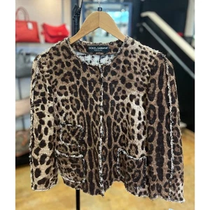 Giacca DOLCE & GABBANA Made in Italy stampa animalier leopardata tagliata tg. 40 - Foto 1 di 7