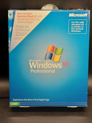 Microsoft Windows XP Professional w/ Service Pack 2 Big Box Vintage Software - Image 1 of 4