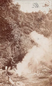 AK SOZIALGESCHICHTE DER GESCHÄFTIGE WOODMAN um 1912 RPPC - Bild 1 von 2