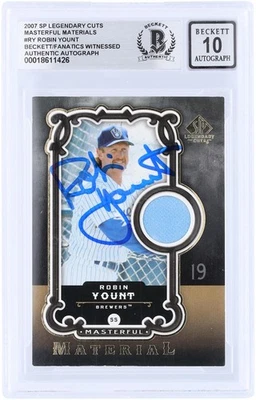 Autographed Robin Yount Brewers Baseball Card Item#14339534 COA - Image 1 of 3