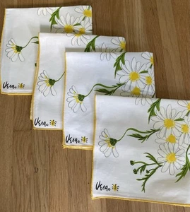 Vintage Vera Neumann Abendessen Servietten - gelbes Gänseblümchen - Baumwolle - 4 Stück - neu? - Bild 1 von 9