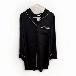 Camisa Kate Spade Dormir Early Bird Mujer Talla S Camisón Negro - Imagen 1 de 6