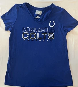 Maglietta NFL Team Apparel Indianapolis Colts Logo Scollo a V Donna Taglia Large - Foto 1 di 7